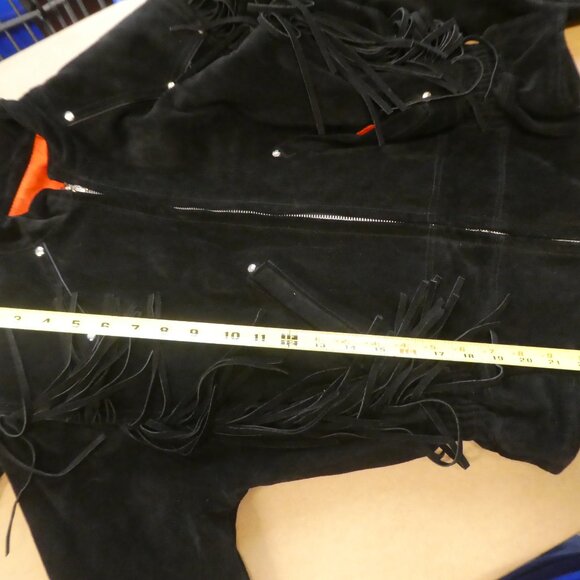 Harley Davidson Suede Jacket Black/Orange - Picture 10 of 13